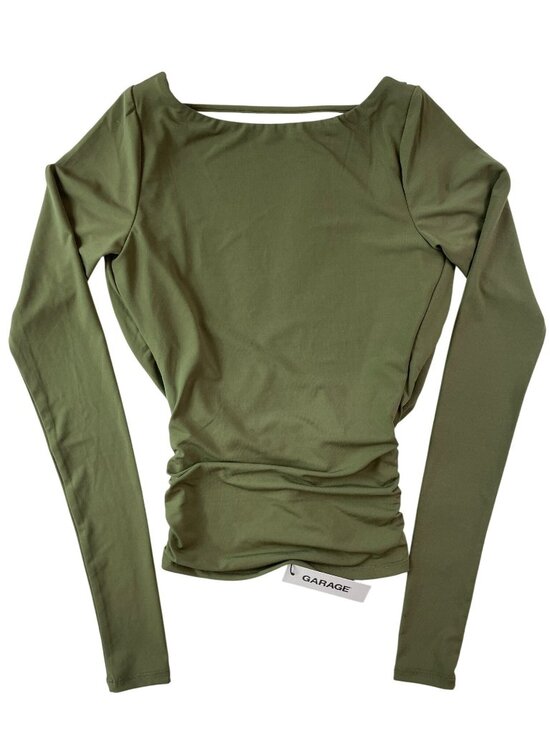 Garage Tops - Garage Long Sleeve Cowl Back Top Kalamata Green Women's Size TTP/XXS MSRP$45 NWT